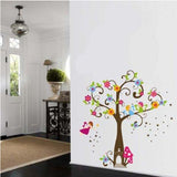 Tree Very Cute Peel Scroll Tinkle Fairy Girl DIY Removable Wall Stickers Parlor Kids Bedroom Home Decor Mural Decal JM7158