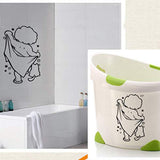 Shower Removable PVC Waterproof Home Room Decor Wall Stickers Toilet Door DIY Funny Bathroom Glass Sticker size 20x40 nc137