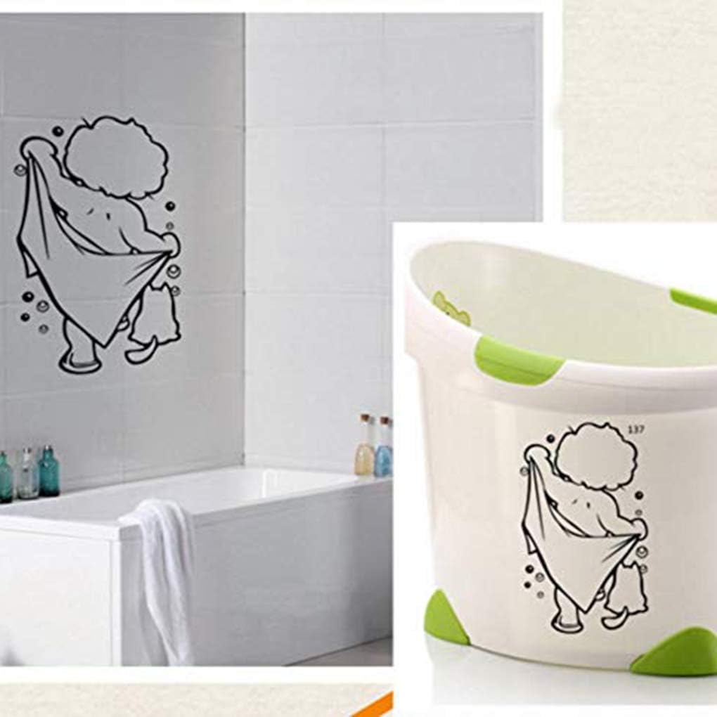 Shower Removable PVC Waterproof Home Room Decor Wall Stickers Toilet Door DIY Funny Bathroom Glass Sticker size 20x40 nc137