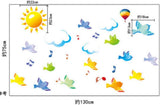 AY7175 Bird in the Sky Wall Stickers Sky Home Decor Scene Birds Sticker for Children Baby Kids AY7175