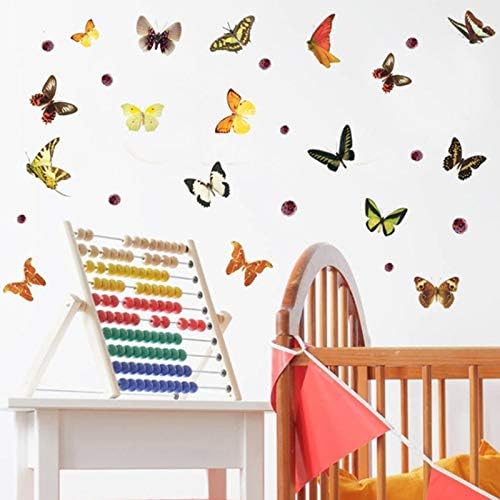Butterfly Wall Stickers Art Decal Satin Paper Butterflies Home DIY Decor Removable Wall Decor size  50x70cm Ncs007