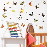 Butterfly Wall Stickers Art Decal Satin Paper Butterflies Home DIY Decor Removable Wall Decor size  50x70cm Ncs007