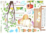Bench Cat Print Wall Background Adesivo Decal Wallpaper 70 x 50 cm lm7001