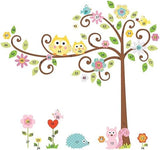 Cute Cartoon Owl Tree Flowers and Squirrel Waterproof Mouse Pad with Stitched Edge,Non-Slip Rubber Base Design for Laptop Or Desktop Computer size 20x25 zy1001