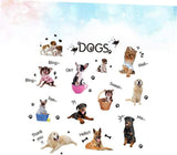 Xh1003c Asakkura Removable Stickers 2pcs Wall Removable Animal Wallpaper Home for Cartoon Paste Sticker Decals Decoration Kids Nursery Living Dog Decor Room Kids Wall Decals