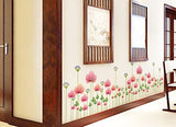 Oren Empower Pink Plants PVC Vinyl Wall Stickers Ay7205