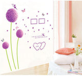 Wall Sticker Romantic Stickers Beautiful Purple Lion Art Mural Poster Self Assembly Removable Decoration size  45x60  lc620