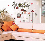 Simple Warm Pink Birdcage Removable Wall Sticker Ay7102