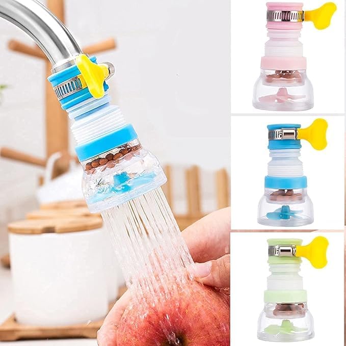 360° Adjustable Kitchen Tap Shower Head, Water Saving Faucet Sprayer Nozzle, High Pressure Sink Filter & Flexible Extension