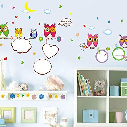 Oren Empower Owls & Family Wall Sticker size 50x70 xy8106