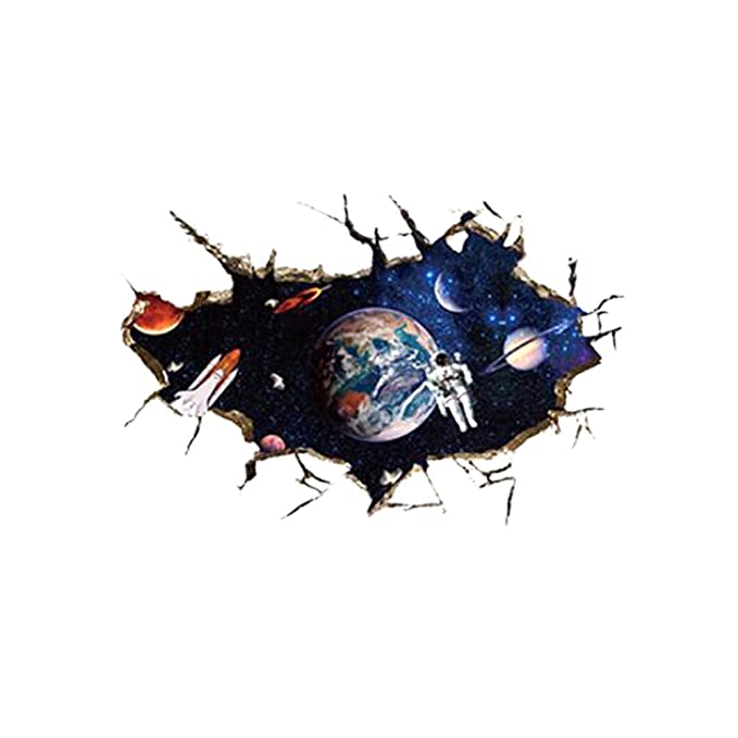 SK9066A 3D Space,The astronauts decorative wall stickers /wall decal