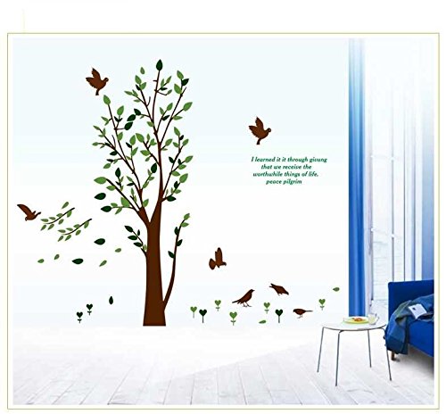 Asmi collection PVC Wall Stickers Royal Tree Birds XY1005