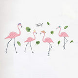 Xyanzi Pink Flamingo Princess Wall Stickers Peel And Stick Wall Decals for Bedroom Living Room Kids Room Wall Decor 1 Sheet Jm7362