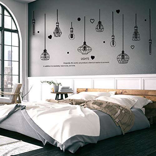 JAAMSO ROYALS Black Chandelier Self Adhesive PVC Vinyl Easy to Apply Wall Décor & Home Décor Wall Sticker  size 60x90  hm92022