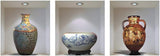 pack of 3 3D Simulation Ceramic Vase Wall Stickers Living Room Bedroom Decoration Sticker PVC Material Self-adhesive Environmental Protection Removable Decor Wallpaper size 50x90cm Z002
