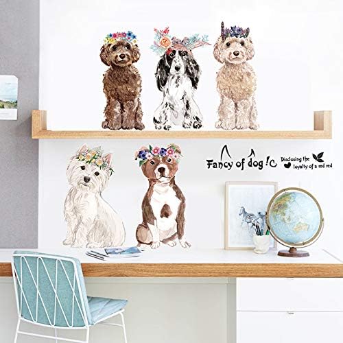 huangliao Fancy of Dog Wall Stickers Wall Decor for Bedroom Living Room Removable Vinyl Art Mural Decals for Girls Boys size 60x90 xl8359  kids Sticker