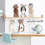 huangliao Fancy of Dog Wall Stickers Wall Decor for Bedroom Living Room Removable Vinyl Art Mural Decals for Girls Boys size 60x90 xl8359  kids Sticker