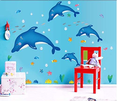 AY7177 MEDIUM DOLPHIN WALLSTICKER