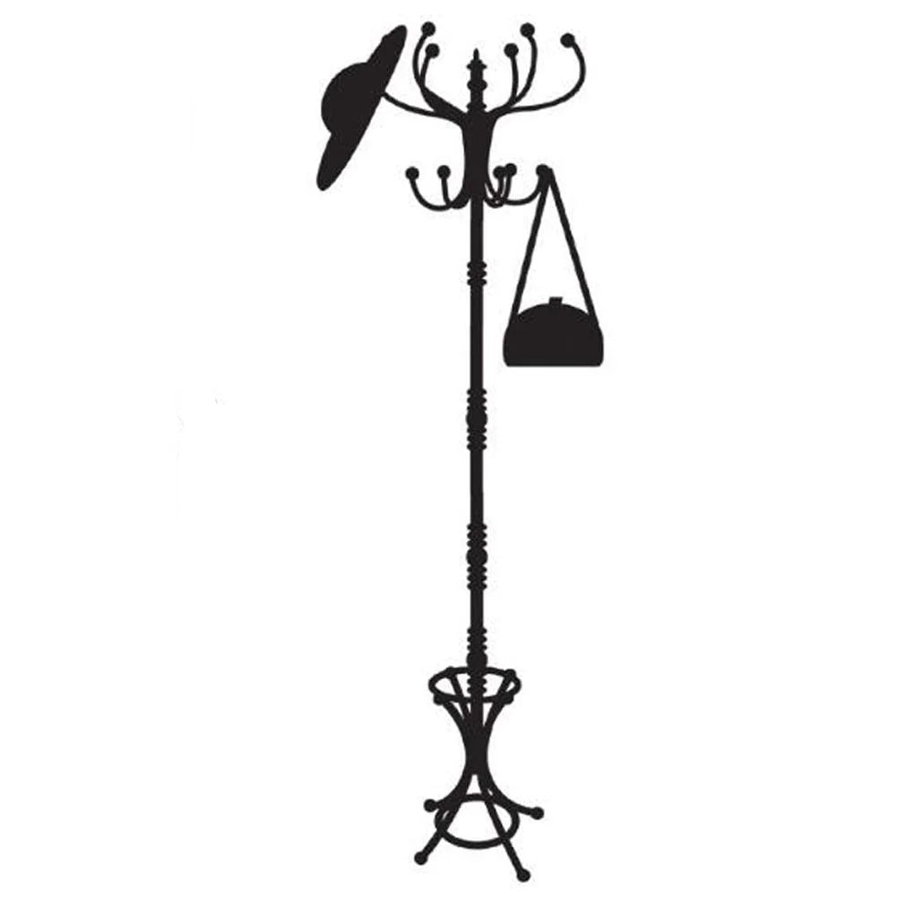 Coat Hanger Hat Stand Home Art Wall Sticker size 50x70 ncs0028