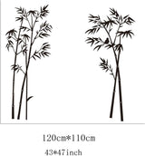 Black Bamboo Wall Sticker Home Decal Paper Removable  size ay9156