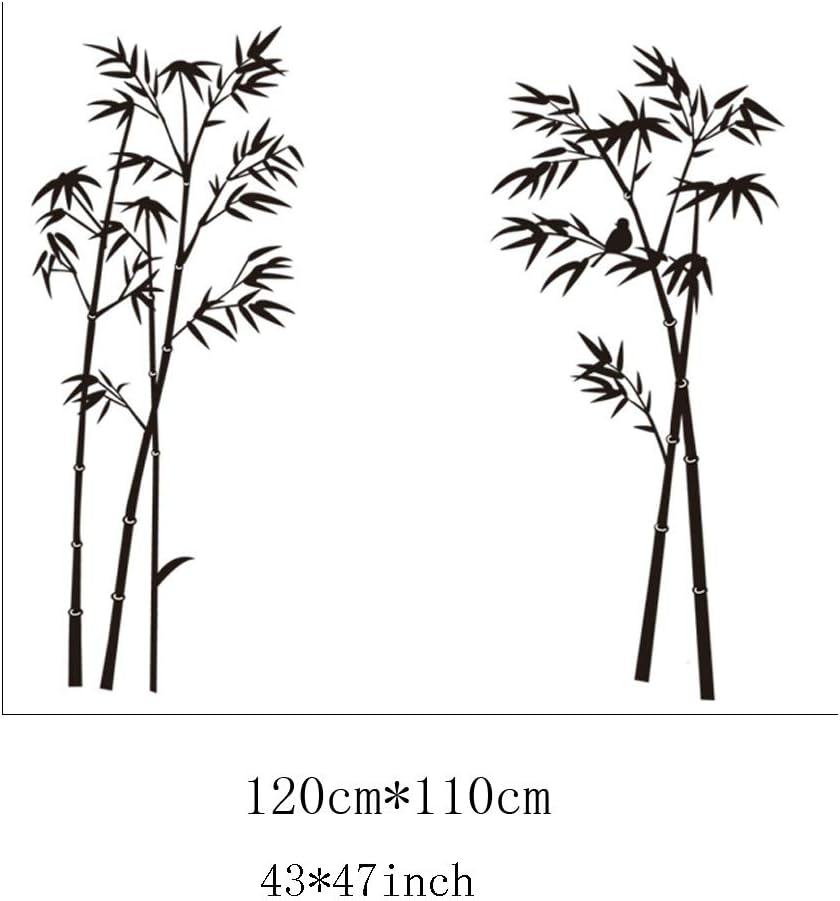 Black Bamboo Wall Sticker Home Decal Paper Removable  size ay9156