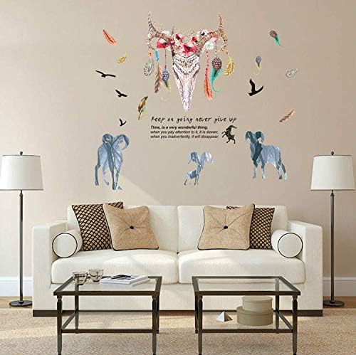DIY Wall Room Decor Art Sticker Mural Decal Goat Sheep Wild Head Animal size 60x90 XL8288