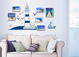 Lighthouse, Boat Wall Decal, Nautical Stickers, Ocean, Seaside, Seashore, Living Room,