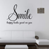 Family Words Smile Quotes Wall Sticker Poster Living Room Bedroom Wall Stickers Home Decoration Vinyl Wall Decals Quotes Sayings ize 58 × 45 cm dzr2110