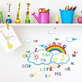 Animation Cartoon Children'S Room Rainbow Clouds bedroom Kindergarten Classroom Wall Sticker size 50x70 ncs0311c