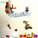 Ice Century Squirrel Elephant Wall Stickers For Kid Room Wall Decals Wall Decoration