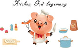 Cartoon Vegetables Fumes Wall Stickers Kitchen High Temperature Self-Adhesive Transparent Oil-Resistant Stickers size 60x90 nc033