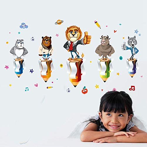 Wall Sticker Well Done Praise Encourage Wall Stickers For Classroom Kids Bedroom Cartoon Animals Eco-Friendly Home Decals Art Xh9301