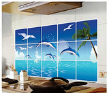 Kitchen Oil Proof Wall Sticker Heat Resistant Waterproof Self Adhesive Backsplash Cover for Kitchen Wall Protection