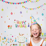 Balloon Cake Birthday Party Vinyl Wall Decal PVC Home Sticker House Paper Decoration Wallpaper Living Room Bedroom Kitchen Art Picture DIY Murals Girls Boys Kids Nursery Baby Playroom Decor size 60x90 abq9704