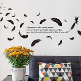 Black Wall Stickers for Home Decor, Living Room Background Decoration, Wallpaper Sticker size 50x70 xh3639c