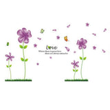 Wall Decal Love Flowers Butterflies English Letters Home Sticker Paper Removable Living Dinning Room Bedroom Art Picture Murals DIY Stick Girls Boys Kids Nursery Baby Decoration size 45x60 ay650b