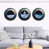 DNVEN 13 inches x 13 inches x 3pcs Set of 3 3D Astronaut Spaceman Galaxy Space Window View Faux Submarine Window Partial Frosted Frosting Murals Wall Decals Removable Wall Stickers for Bedrooms 30x90cm z-1-002