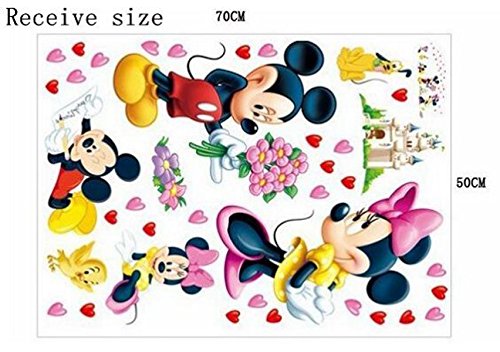 SYGA Mickey Mouse and Minnie Wall Stickers size 50x70 ncs0030