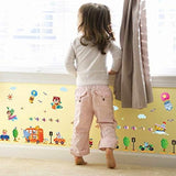 Creative Cartoon Car Wallpaper Kids Room Kindergarten Background Decorative Wall Stickers size 50x70 sk6021