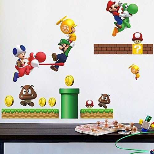 Ays621 Mario Wall Sticker for Children's Room Home Decor Sticker