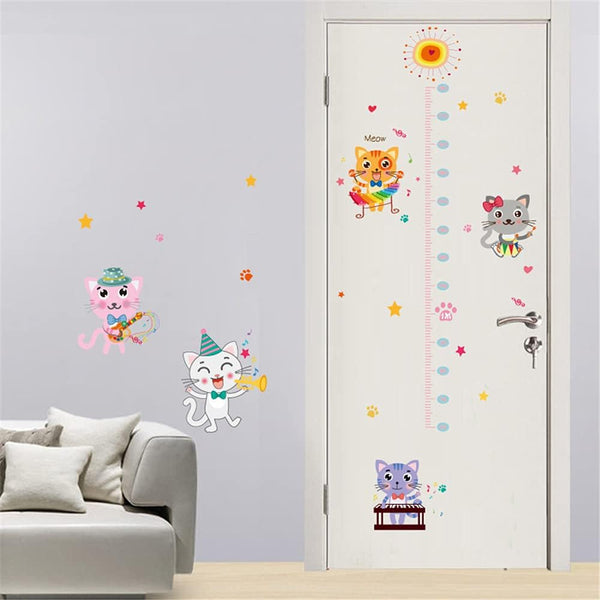 growth chart for kids,Kitten height wall sticker, children's room Sk9152