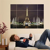 l Huaduo Modern Removable Wall Stickers 3D Window View Large Eiffel Tower Sydney Greek Night City For Living Room Bedroom Home Decoration size 50x70 ay8014axl