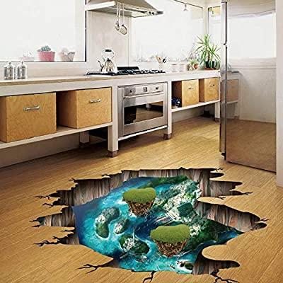 XL8308 3D Symphony Island Wall Stickers For Kids Rooms Bedroom Living Room Ceiling Floor Home Decor Children Wall Decals