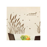 Rural Style Plant Reeds Swaying Wall Decor Home Living Room Bedroom Background Wall Stickers