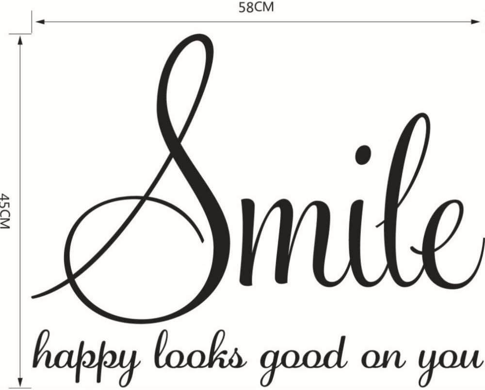 Family Words Smile Quotes Wall Sticker Poster Living Room Bedroom Wall Stickers Home Decoration Vinyl Wall Decals Quotes Sayings ize 58 × 45 cm dzr2110