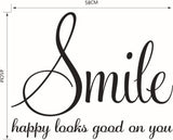 Family Words Smile Quotes Wall Sticker Poster Living Room Bedroom Wall Stickers Home Decoration Vinyl Wall Decals Quotes Sayings ize 58 × 45 cm dzr2110