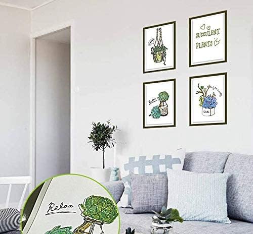 WALLSTICKER PLANTS AND FRAME size 50x70 hm71005