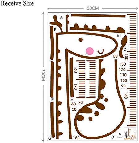 qiguch66 Art Poster Measurement Ruler Giraffe Mural Art Poster Scale Marker Compatible with Hallway size 50x70 dm570131