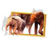 Ketsicart PVC Elephant Pattern Household DIY Self-Adhesive Wall Sticker Wall paper Decal size 60x90 xh0892c
