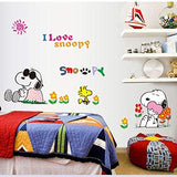 Wall Stickers Wall Decals, Lovely Snoopy PVC Wall Stickers size 50x70 ay7138